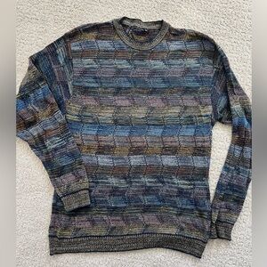 Multicolor Knit Crewneck Sweater - Men's